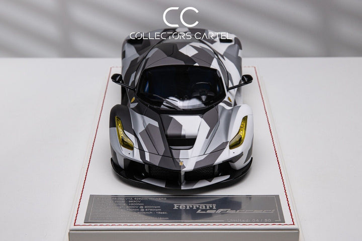 Ferrari LaFerrari (White/Grey/Black Camo) [Davis & Giovanni] 1/18 scale