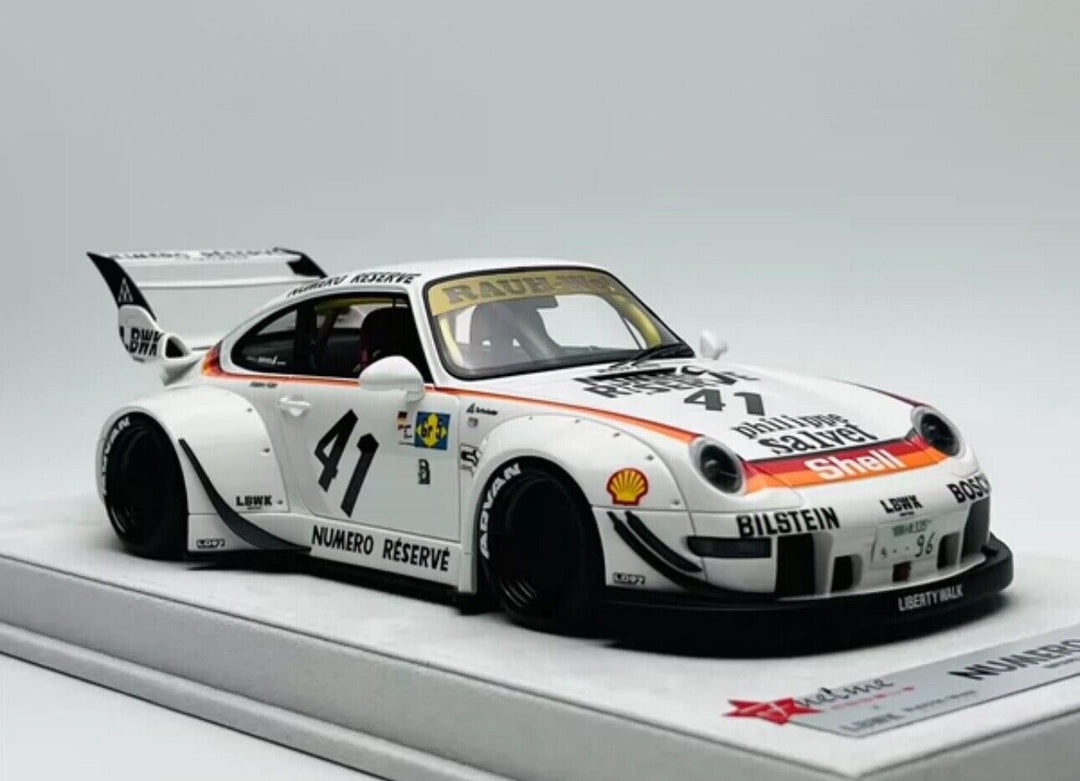 Porsche 911 993 RWB (Numero Reserve 41 White) [FuelMe Model] 1/18 scale