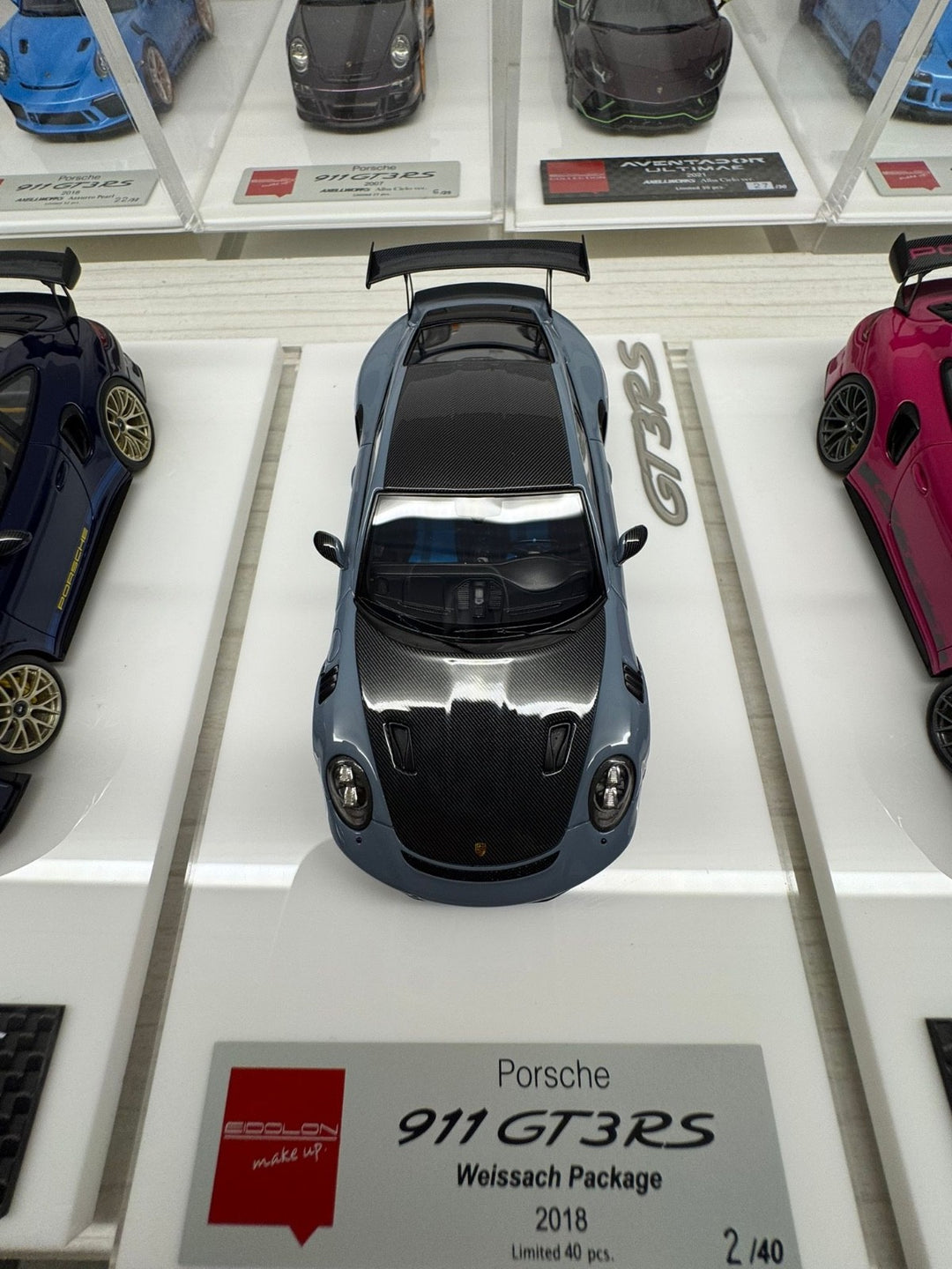 Porsche 911 GT3 RS Weissach (Gray/ Carbon) [Make Up] 1:43 scale