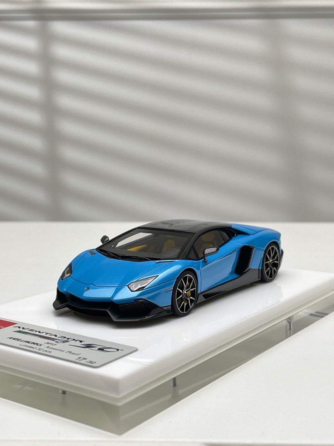 Lamborghini Aventador LP720-4 50th Anniv (Azzurro Pearl) [Make Up] 1:43 scale