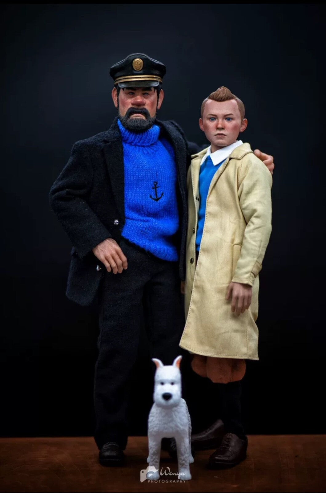 Tintin & Captain Haddock + Detectives (Full Set) - By: ToyMan [1:6 scale] RARE