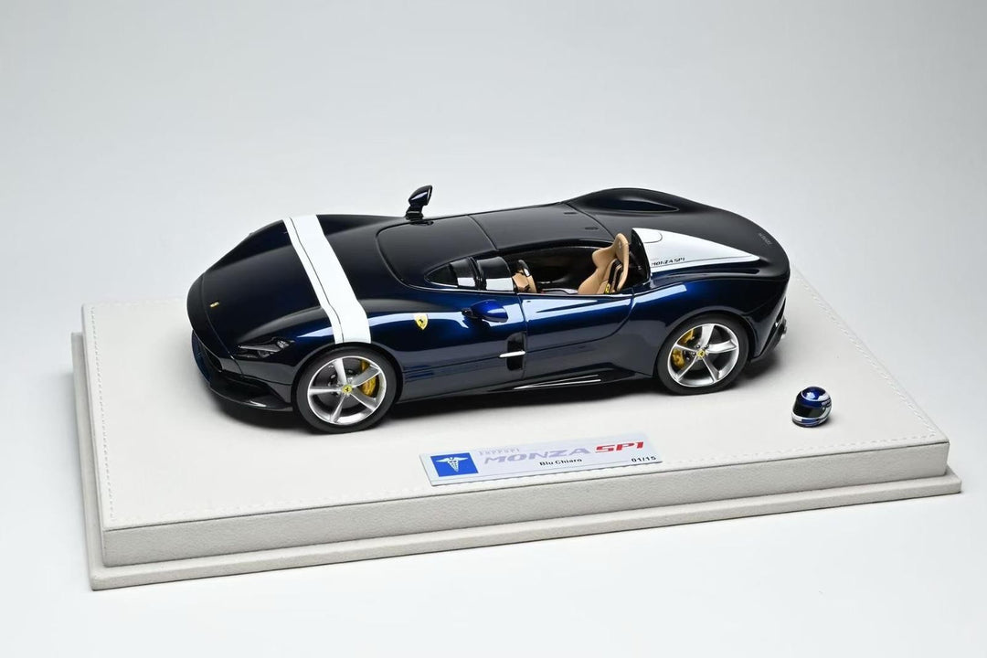 Ferrari Monza SP1 (Blu Chiaro/ with Helmet) [Hermez Collection] 1/18 scale