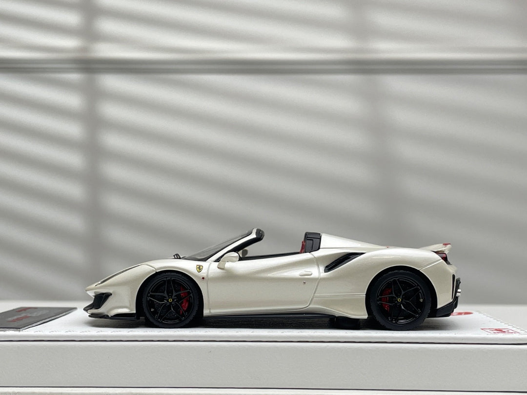 Ferrari 488 Pista Spider (White/ Red Stripe) [BBR] 1:43 scale