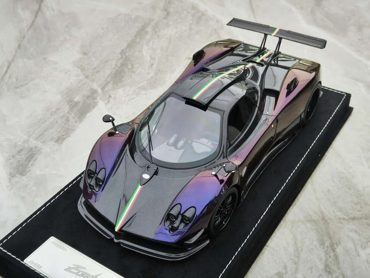 Pagani Zonda Cinque (Chameleon Purple/ Carbon) [Henson & Heaven] 1/18 scale