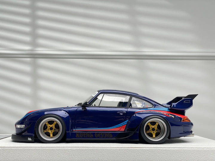 Porsche 911 993 RWB (Royal Ocean Blue) [FuelMe Model] 1/18 scale
