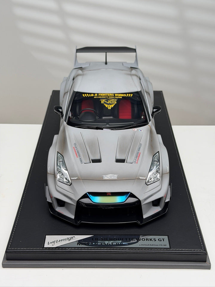 2 Nissan R35 GT-RR LBWK (Matte Orange Zero Fighter) gray [IVY Model] 1/12 scale