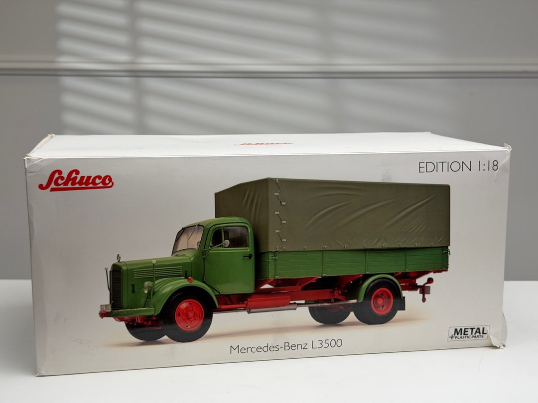 1950 Mercedes-Benz L3500 (Green/ Red) [Schuco] 1/18 scale