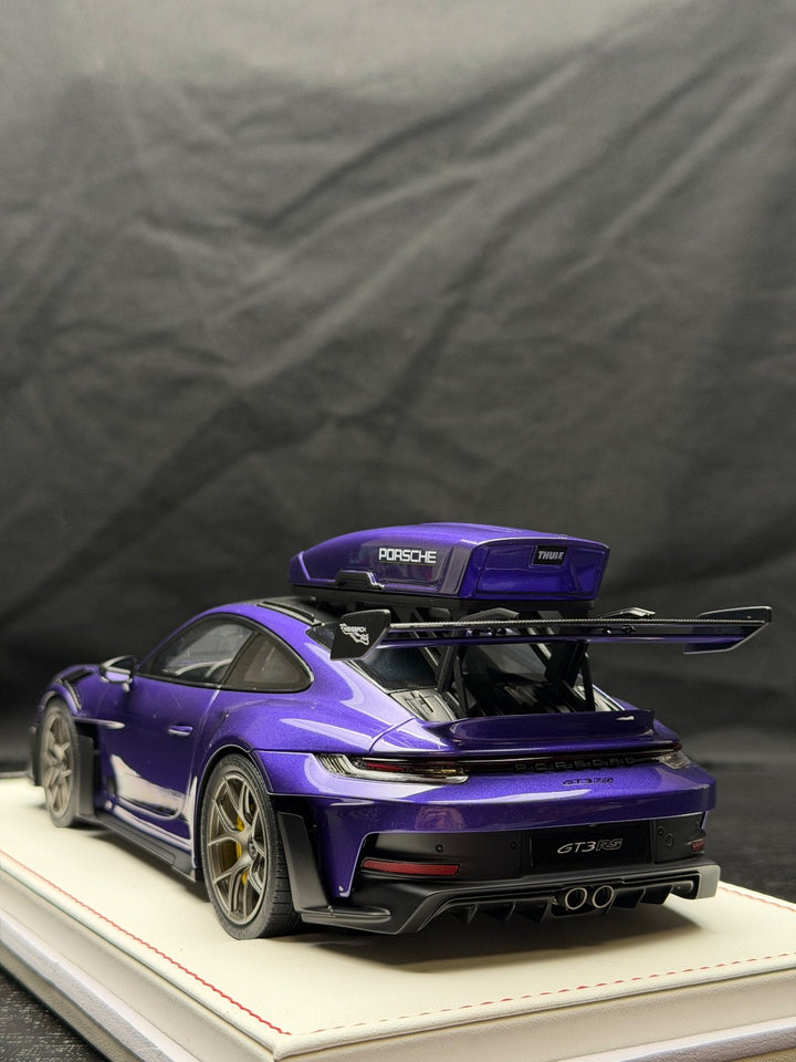 Porsche 911 GT3 RS w/ Roof Rack (Purple/ Black) [IVY Model] 1:18 scale