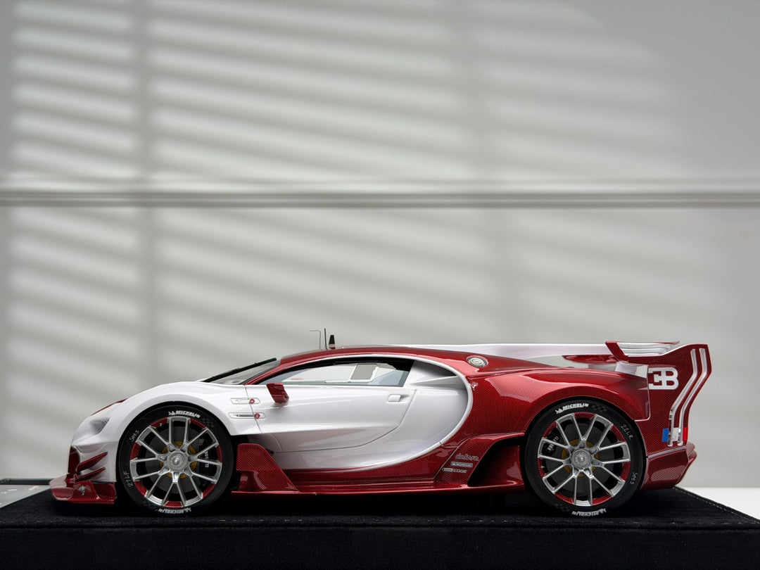 Bugatti Vision GT (White/ Red Carbon) [Henson&Heaven] 1/18 scale