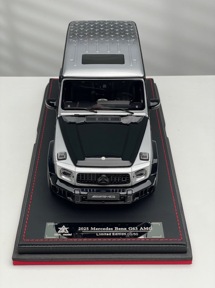 Mercedes-Benz AMG G63 2025 (Silver/ Black Petronas Star) [BBA Model] 1/18 scale