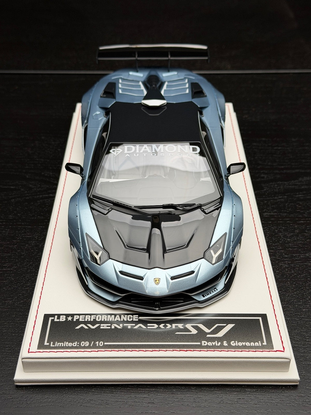 Lamborghini Aventador SVJ (Ice Blue, DIAMOND Auto) [Davis & Giovanni] 1:18 scale
