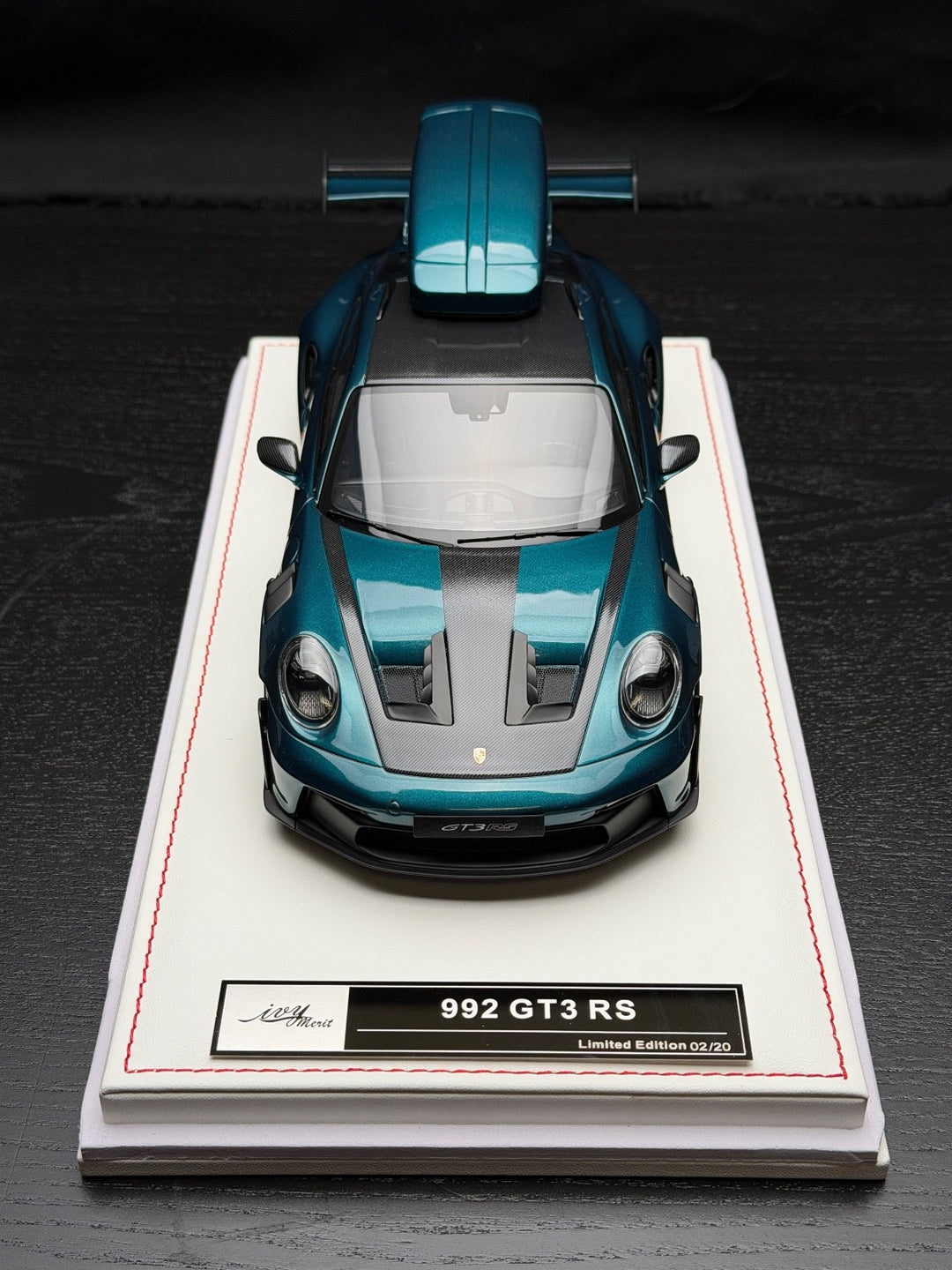 Porsche 911 GT3 RS w/ Roof Rack (Racing Green/ Orange) [IVY Model] 1:18 scale