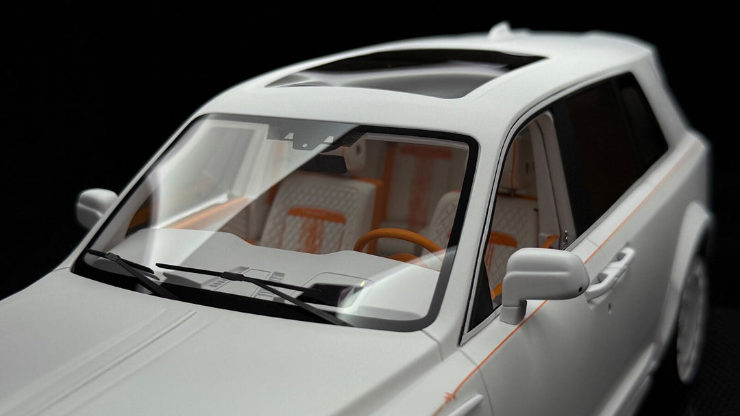 Rolls-Royce Cullinan Mansory (Matte White/ Orange) [Custom] 1/18 scale