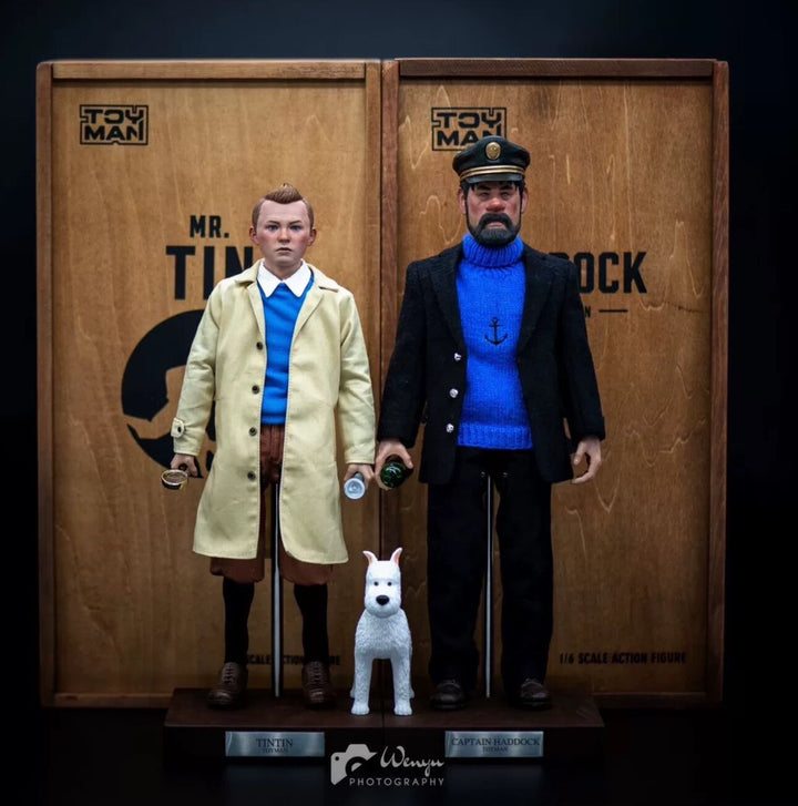 Tintin & Captain Haddock + Detectives (Full Set) - By: ToyMan [1:6 scale] RARE