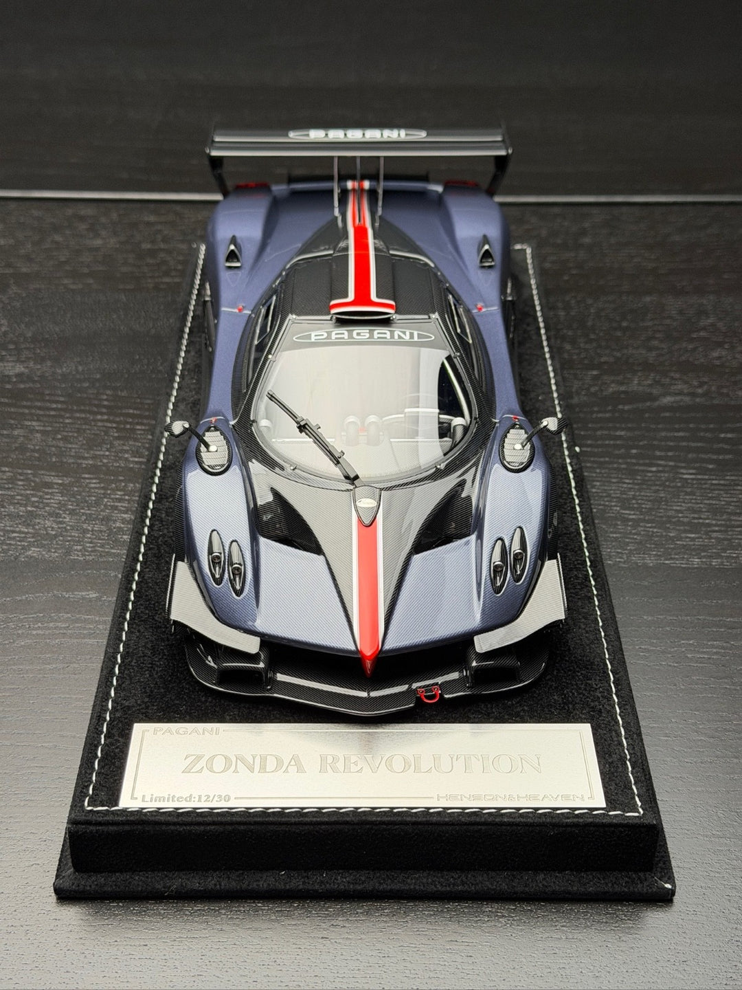 Pagani Zonda Revolution (Blue/ Carbon/ Red Stripe) [Henson&Heaven] 1/18 scale