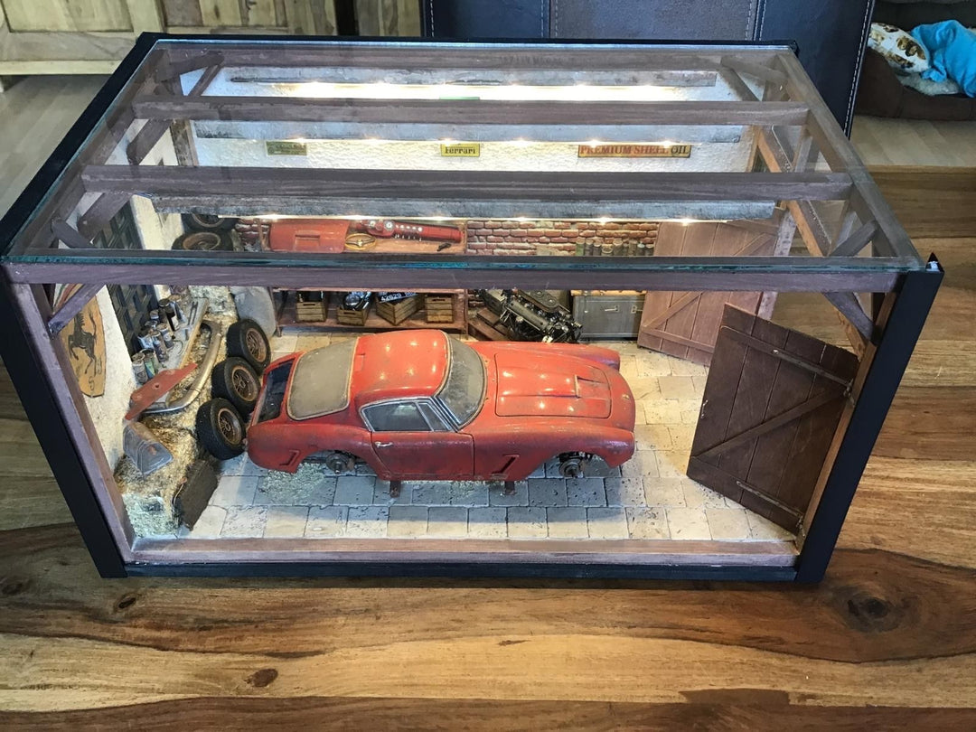 Ferrari 250 SWB Berlinetta - Barn Diorama (Hand Made) [1:18 scale]