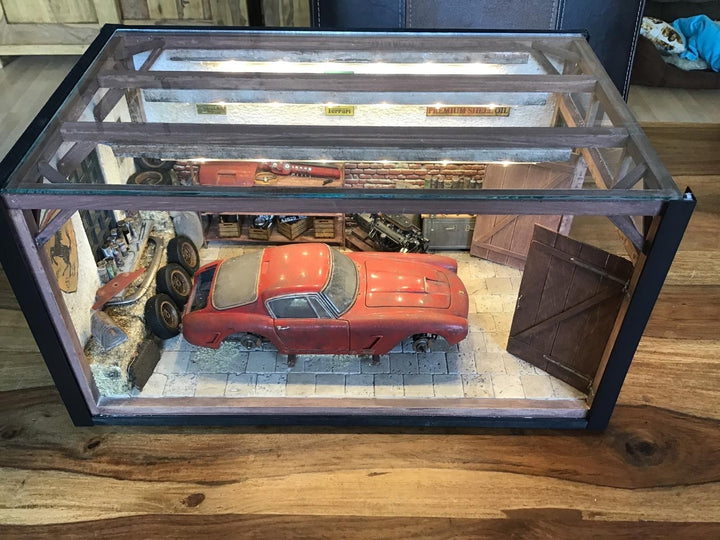 Ferrari 250 SWB Berlinetta - Barn Diorama (Hand Made) [1:18 scale]