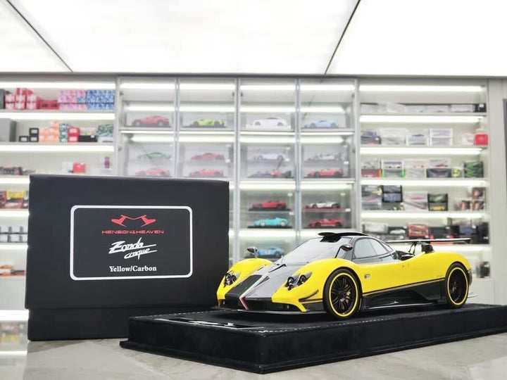 Pagani Zonda Cinque (Yellow/ Carbon) [Henson & Heaven] 1/18 scale