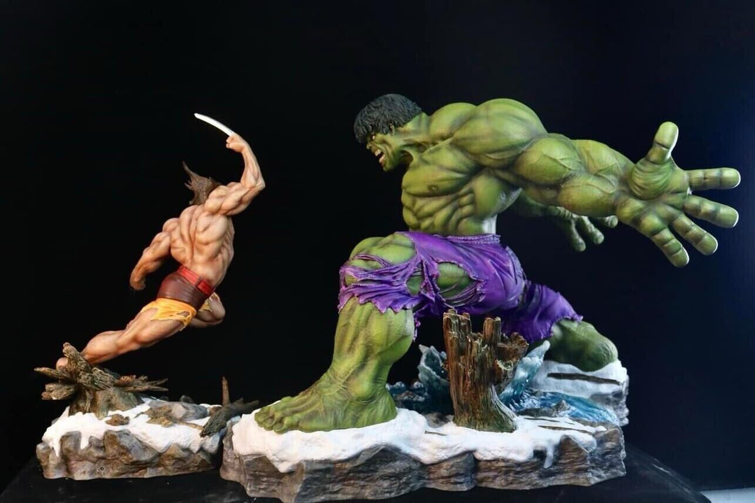 Custom 1/4th Scale Hulk Vs Wolverine Diorama. Massive! Marvel X-MEN