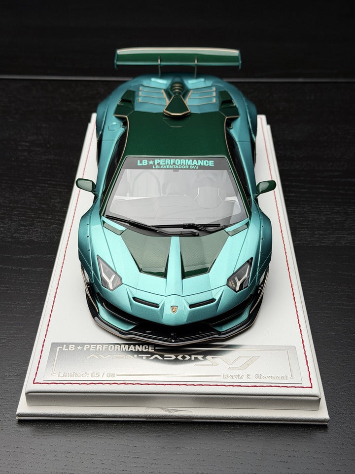 Lamborghini Aventador SVJ LBWK (Blue/Green Carbon) [Davis & Giovanni] 1:18 scale