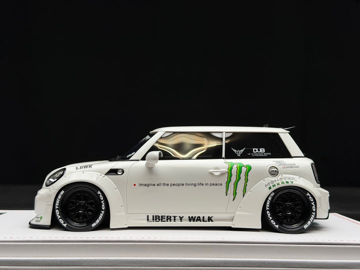 MINI Cooper LBWK (White/ Monster Energy) [IVY Merit Model] 1/18 scale