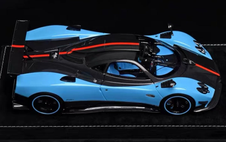 Pagani Zonda Cinque (Baby Blue/ Carbon) [Henson & Heaven] 1/18 scale
