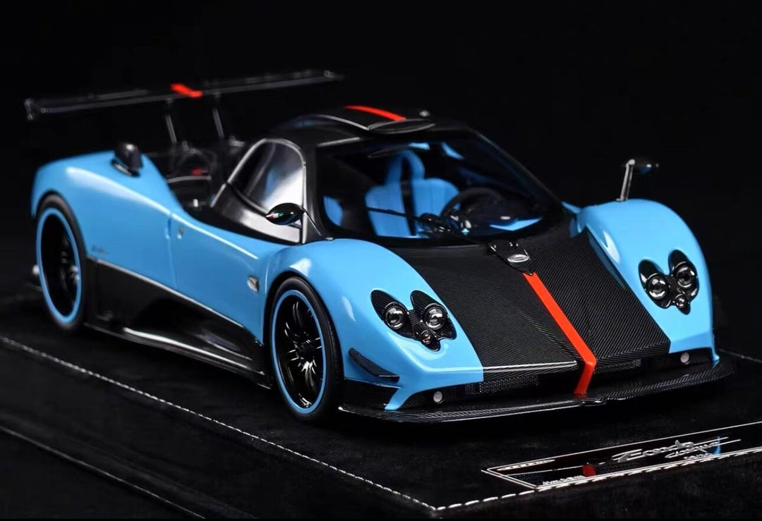 Pagani Zonda Cinque (Baby Blue/ Carbon) [Henson & Heaven] 1/18 scale