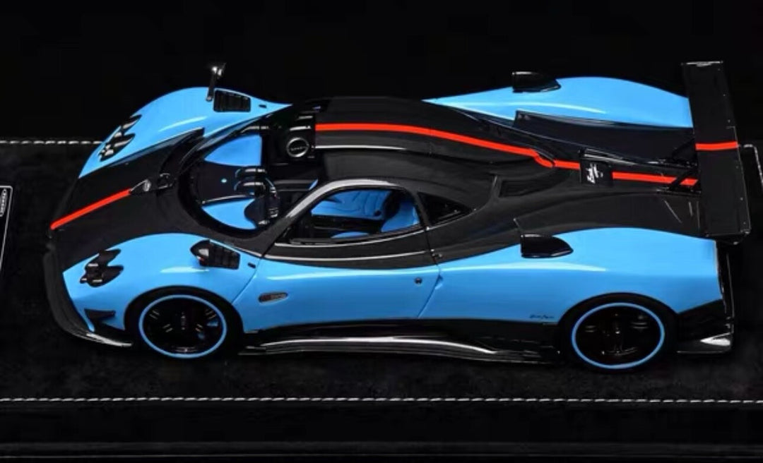 Pagani Zonda Cinque (Baby Blue/ Carbon) [Henson & Heaven] 1/18 scale