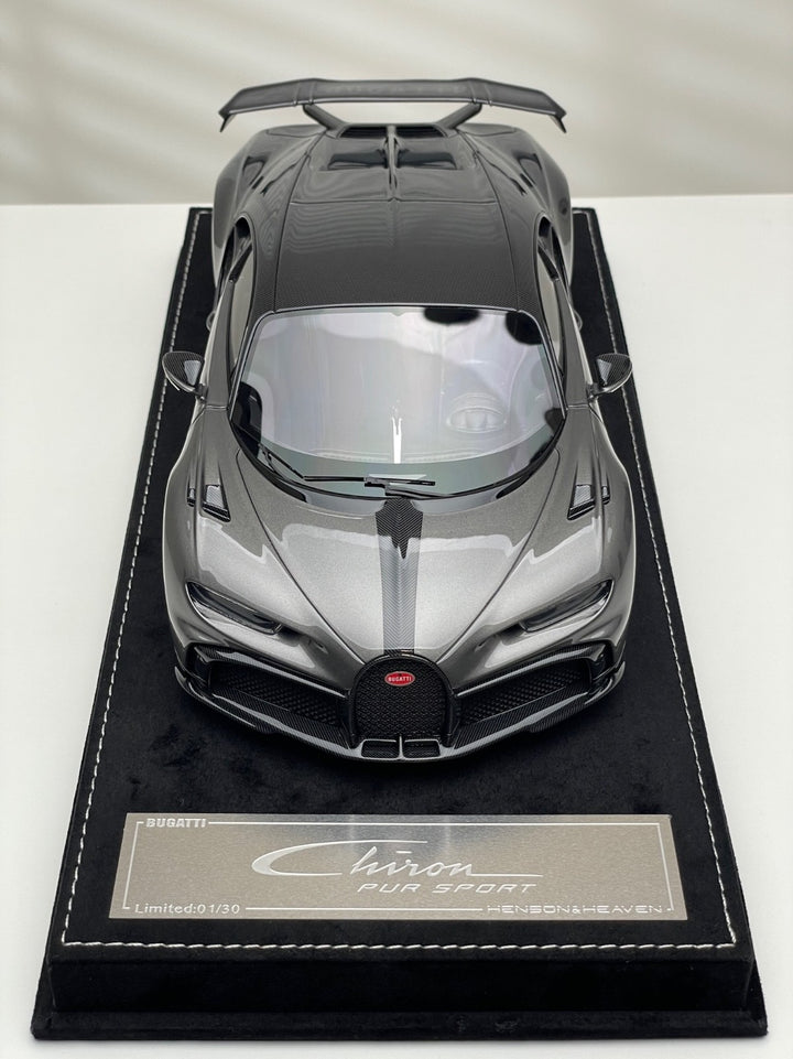 Bugatti Chiron Pur Sport (Metallic Dark Gray) [Henson&Heaven] 1/18 scale