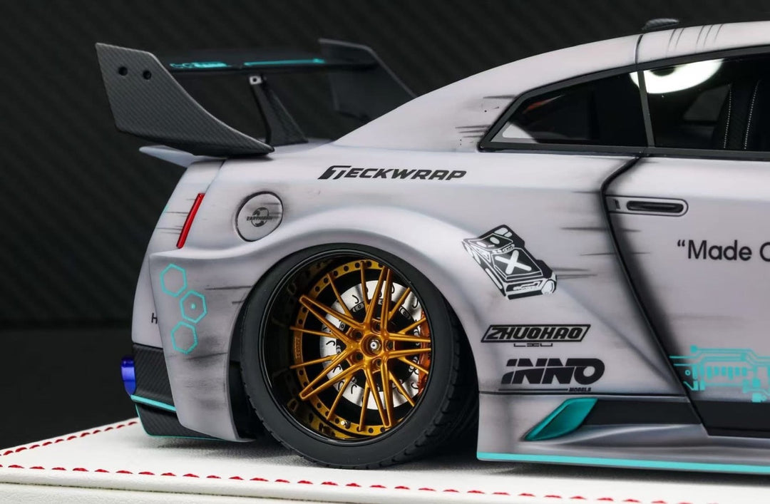Nissan R35 GT-RR LBWK (Matte Gray Zero Fighter) [Davis & Giovanni] 1:18 scale