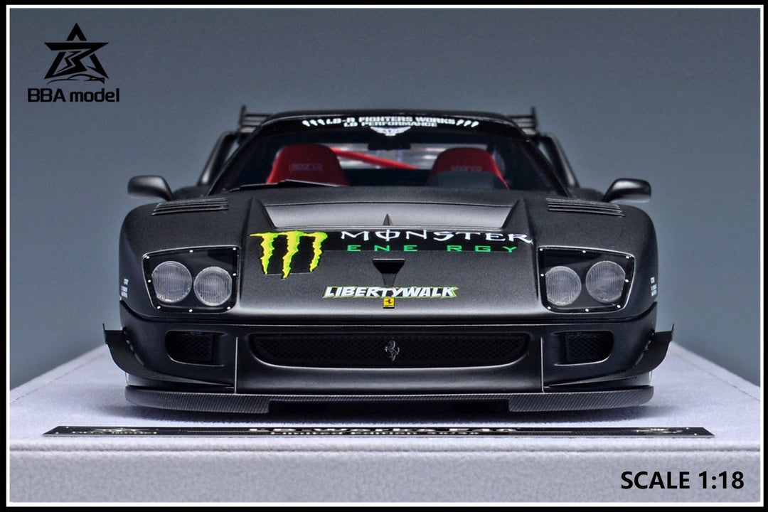 Ferrari F40 LBWK (MONSTER Energy Decals) [BBA Model] 1/18 scale