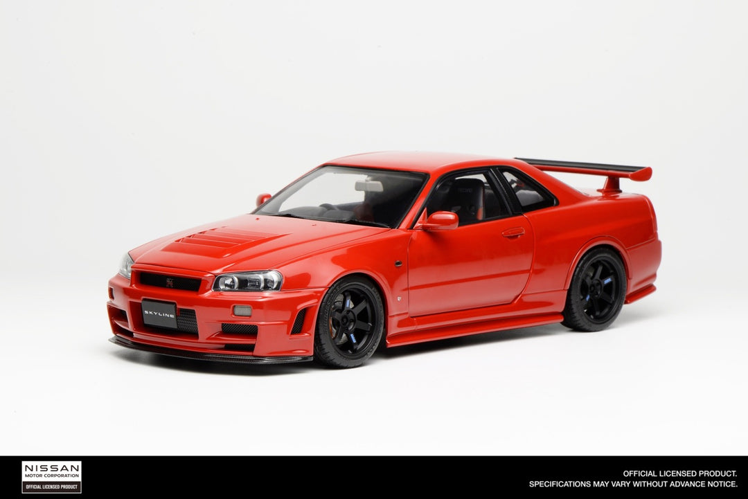 Nissan R34 Skyline GT-R (Red) [Motorhelix] 1/18 scale