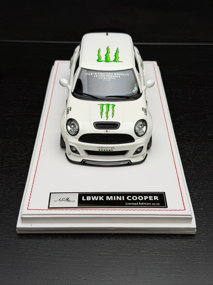MINI Cooper LBWK (White/ Monster Energy) [IVY Merit Model] 1/18 scale