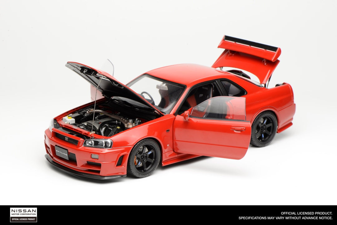 Nissan R34 Skyline GT-R (Red) [Motorhelix] 1/18 scale
