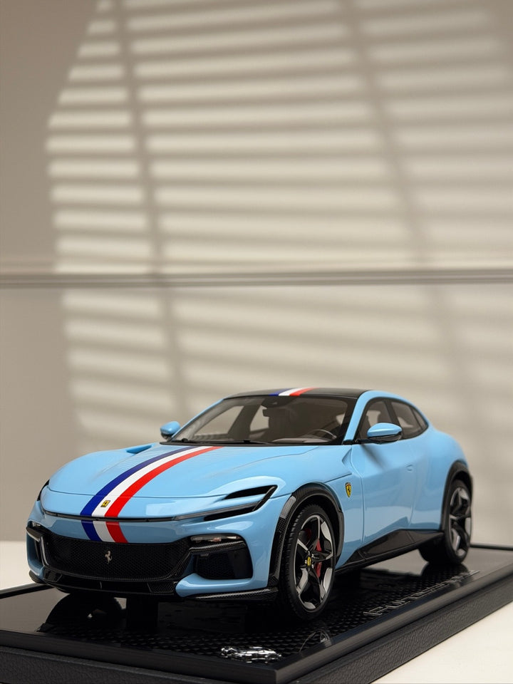 Ferrari Purosangue (Blue/ French Flag Stripe) [BBR] 1:18 scale