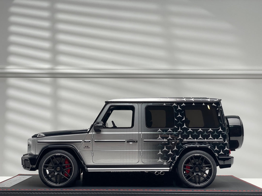 Mercedes-Benz AMG G63 2025 (Silver/ Black Petronas Star) [BBA Model] 1/18 scale