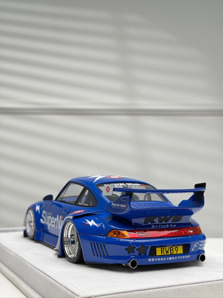 Porsche 911 993 RWB (SuperNine Blue) [FuelMe Model] 1/18 scale