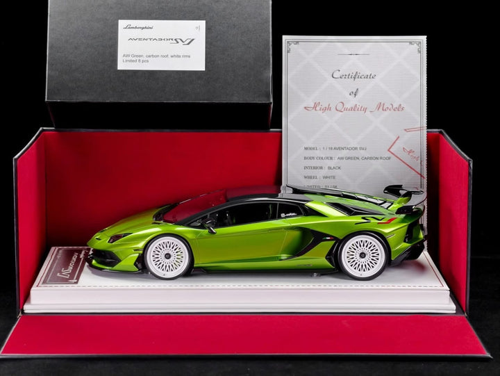 Lamborghini Aventador SVJ (AW Green) [Davis & Giovanni] 1/18 scale