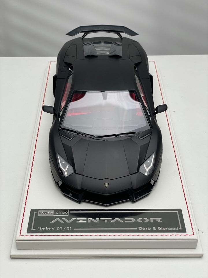 Lamborghini Aventador NOVITEC (Matte Black) [Davis & Giovanni] 1/18 scale 1 OF 1