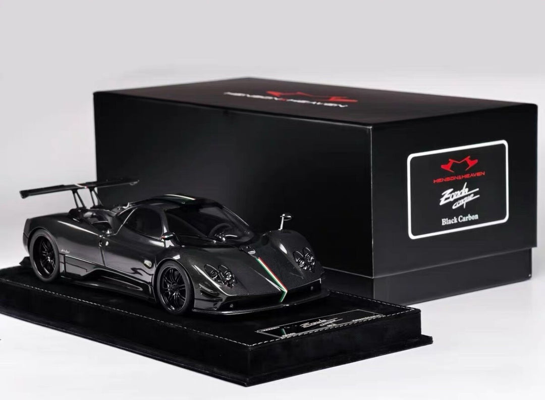 Pagani Zonda Cinque (Full Black Carbon Fiber) [Henson & Heaven] 1/18 scale