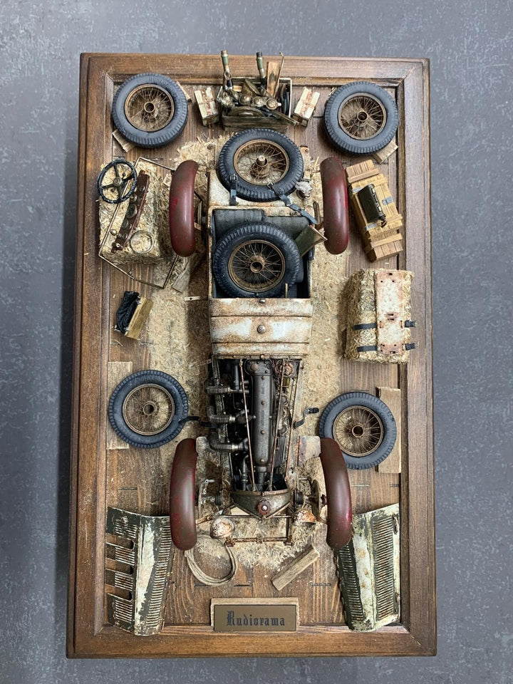 Classic Mercedes-Benz SSKL Barn Find Diorama [1:18 scale]