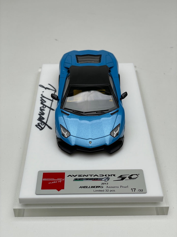Lamborghini Aventador LP720-4 50th Anniv (Azzurro Pearl) [Make Up] 1:43 scale