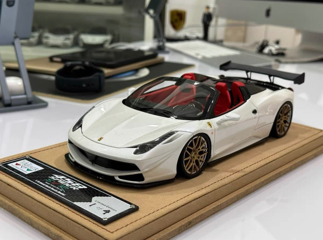 Ferrari 458 Spider SVR (Metallic White) [Veloce] 1:18 scale