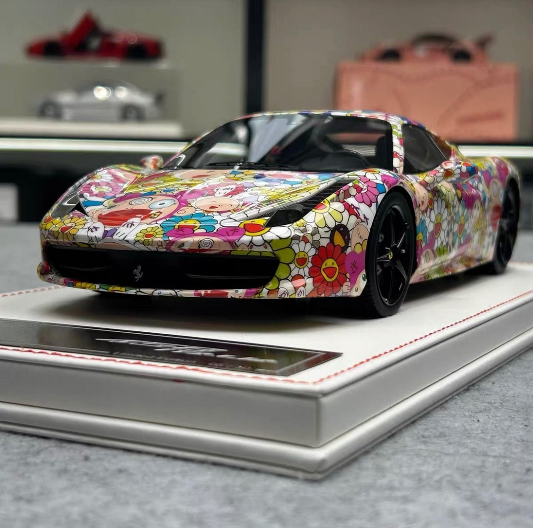 Ferrari 458 Italia (Takashi Murakami Decals) [Dino Model] 1/18 scale