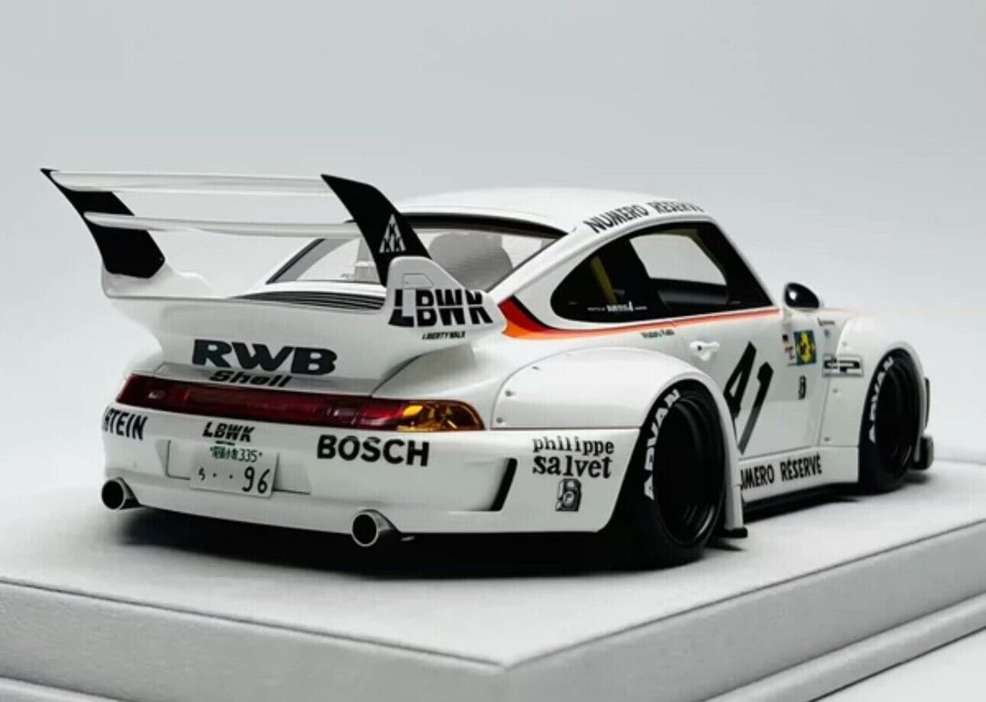Porsche 911 993 RWB (Numero Reserve 41 White) [FuelMe Model] 1/18 scale