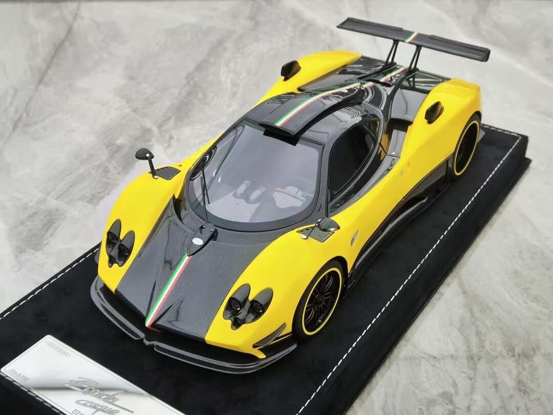 Pagani Zonda Cinque (Yellow/ Carbon) [Henson & Heaven] 1/18 scale