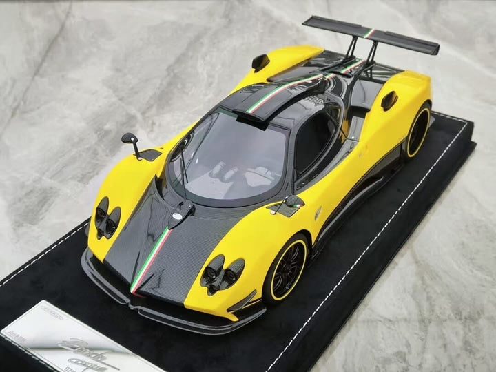 Pagani Zonda Cinque (Yellow/ Carbon) [Henson & Heaven] 1/18 scale