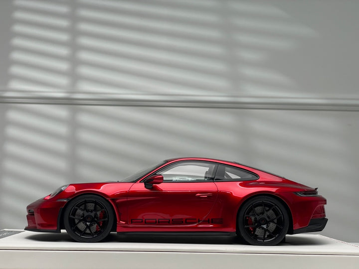 Porsche 911 S/T (Metallic Red/ Black Rims) [Ivy Merit Model] 1/18 scale