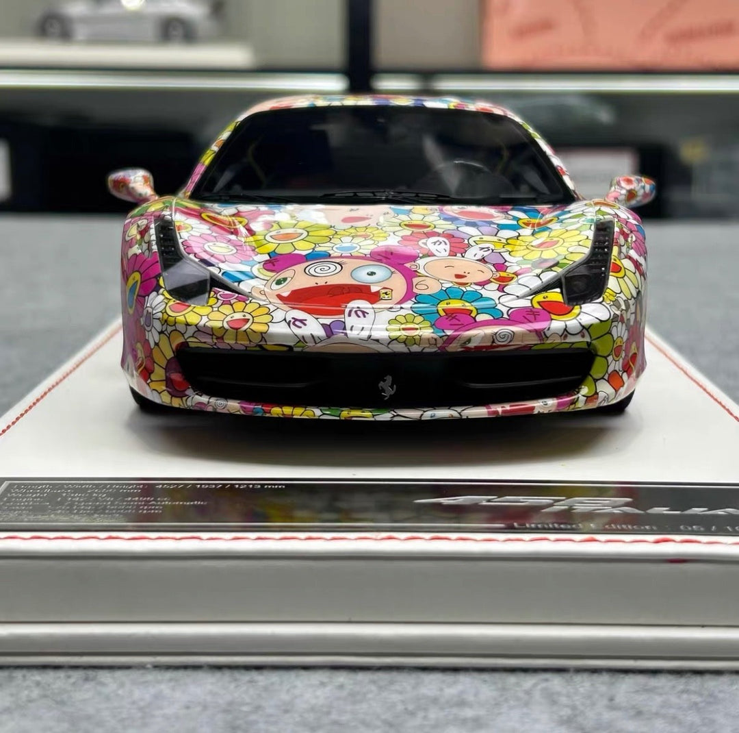 Ferrari 458 Italia (Takashi Murakami Decals) [Dino Model] 1/18 scale