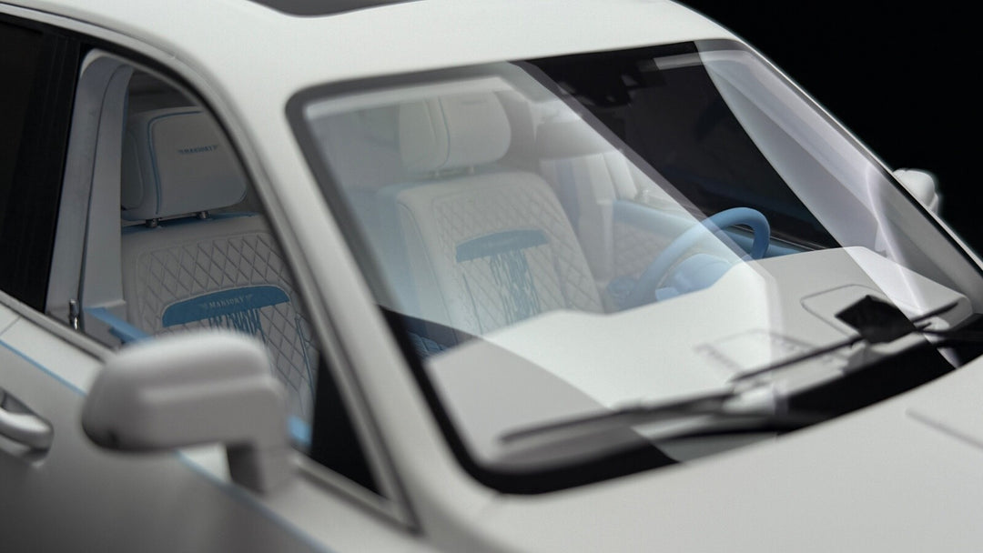 Rolls-Royce Cullinan Mansory (Matte White/ Blue) [Custom] 1/18 scale